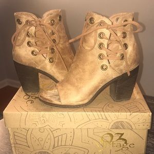 Vintage 93 “Gina” Open-toe Bootie